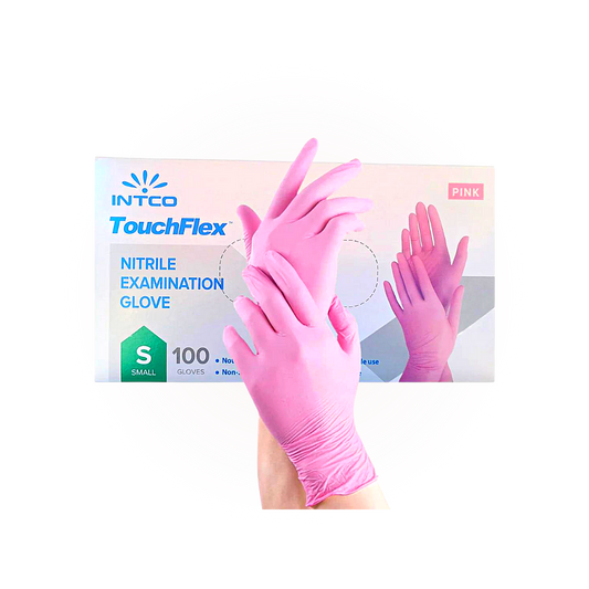 5 Mil Pink Intco Touch Flex Nitrile Examination Gloves