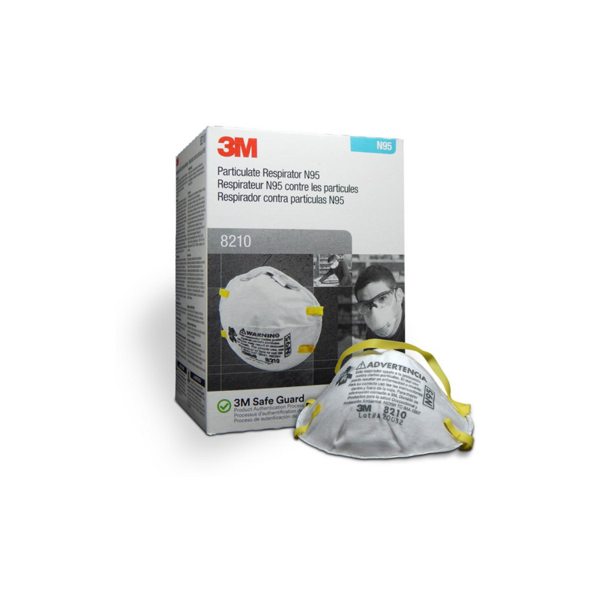 3M 8210 N95 Respirator Mask