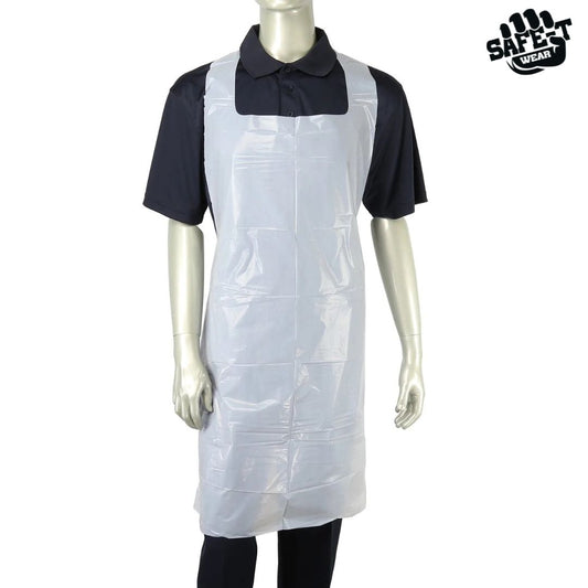 Poly Aprons (White) - Safe-T Wear - AGMD Group
