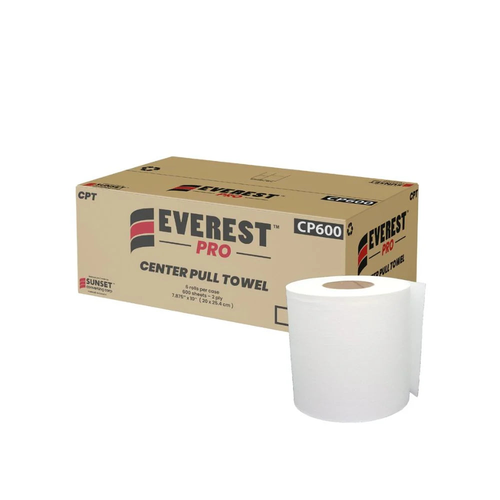 Everest Pro® 2-Ply White Center Pull Towel