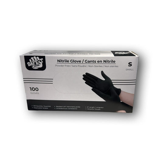 Safe-T Nitrile Gloves (5 Mil) (Black)