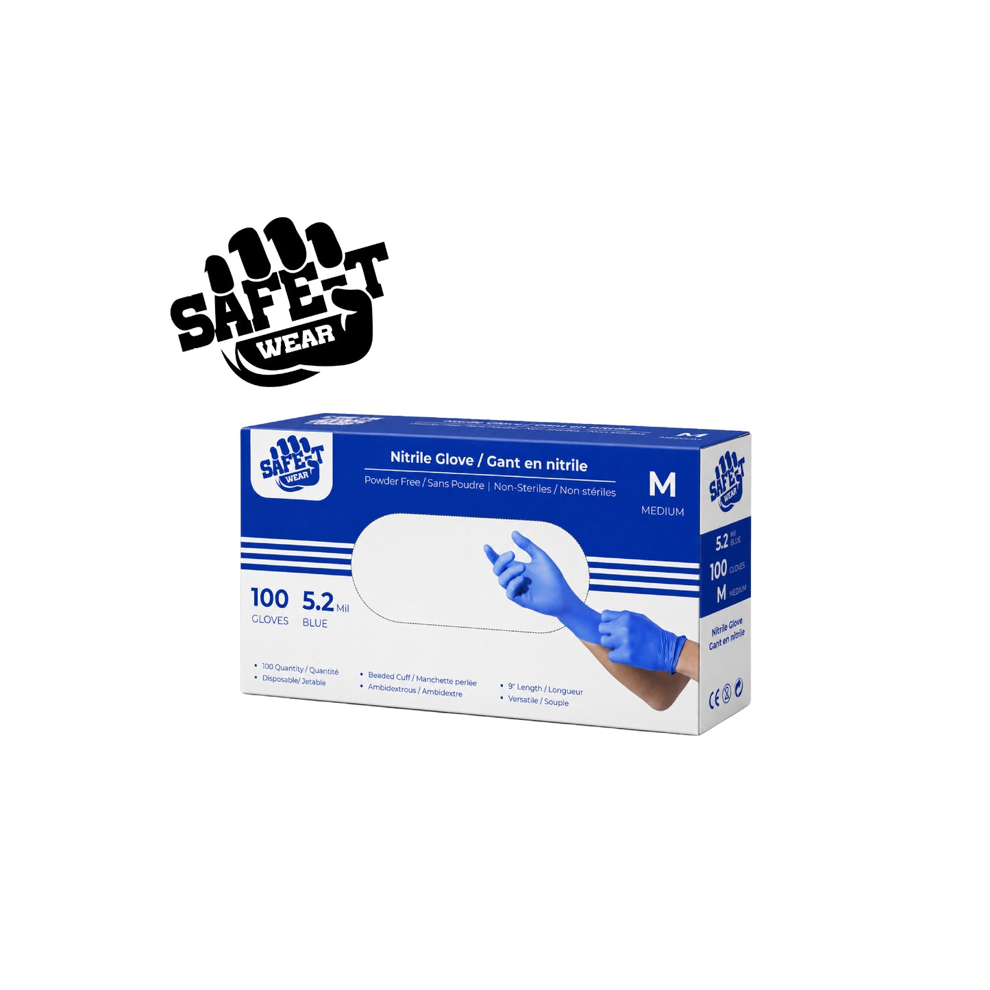 Safe-T Wear 5.2 mil Nitrile Gloves - AGMD Group