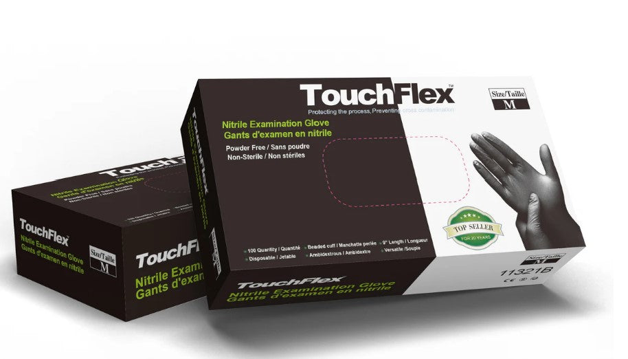 Touchflex Nitrile Examination Gloves – Black - AGMD Group