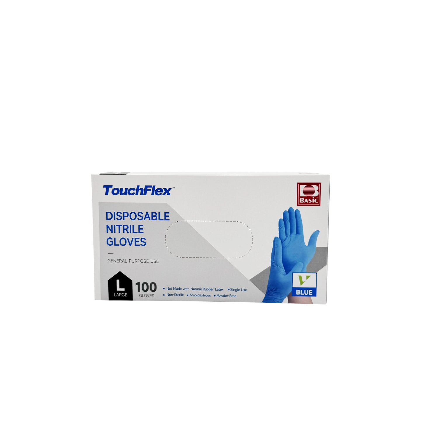 Basic Touchflex 2.5 mil Nitrile Gloves