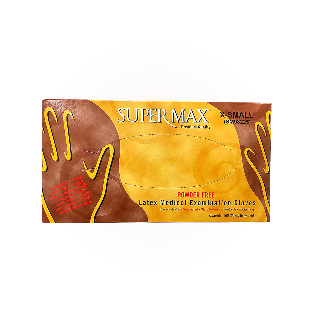 Super Max Latex Medical Examination Gloves 