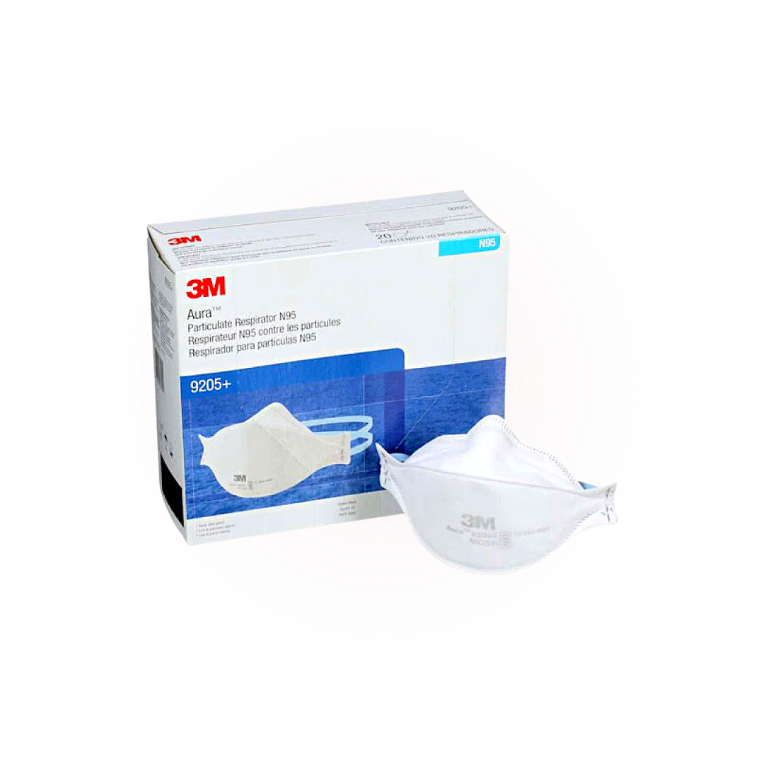 3M 9205+ N95 Aura Particulate Disposable Respirator Mask Foldable AGMD Group