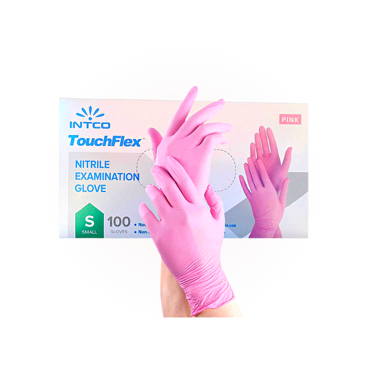 5 Mil Pink Intco Touch Flex Nitrile Examination Gloves 