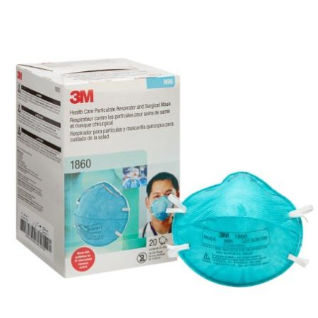 3M 1860 N95 Respirator Mask – Surgical Grade – (Individually Wrapped)