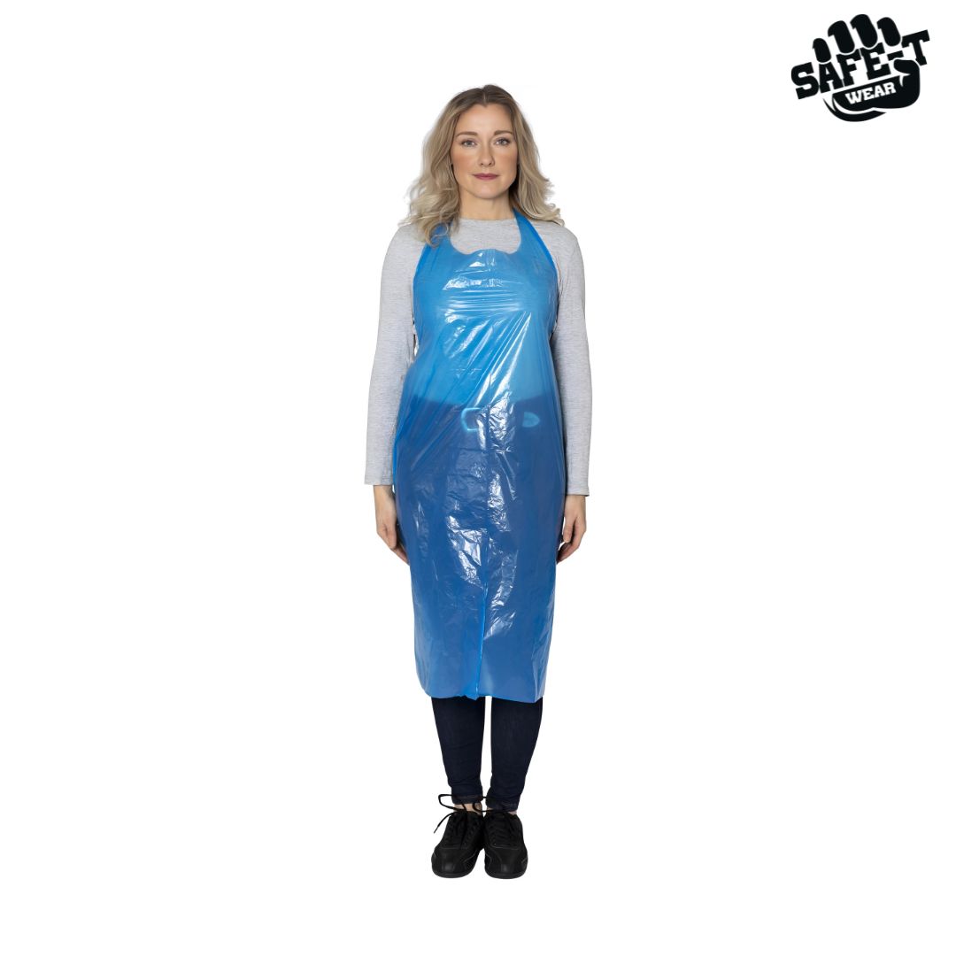 Poly Aprons (Blue) - Safe-T Wear