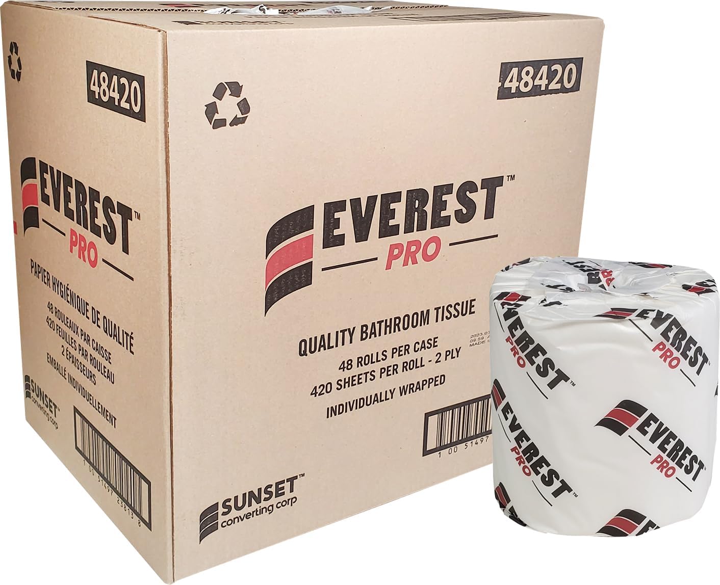 Everest Pro Standard White 2-Ply Toilet Paper