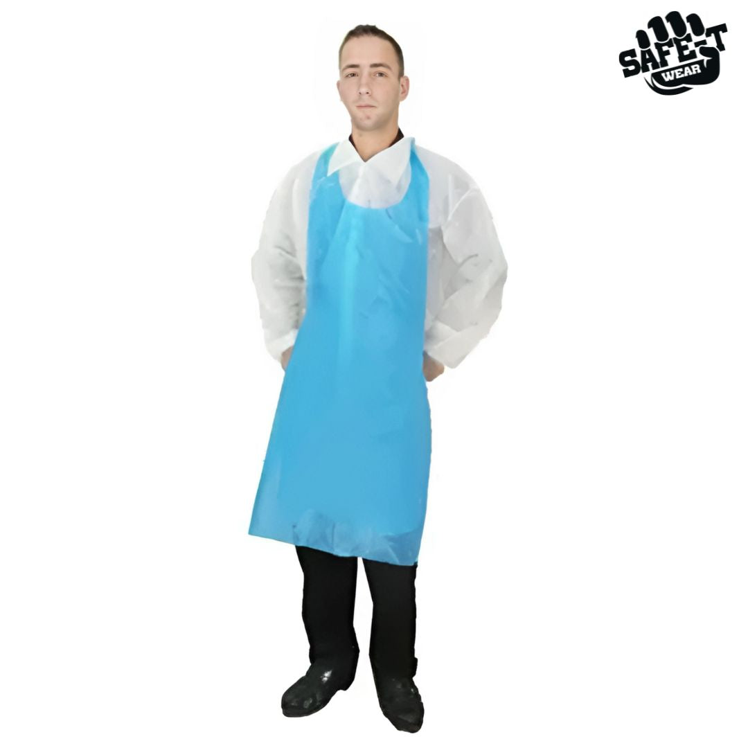 Poly Aprons (Blue) - Safe-T Wear