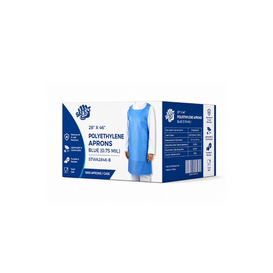 Safe-T Wear Blue 0.75mil Poly Aprons