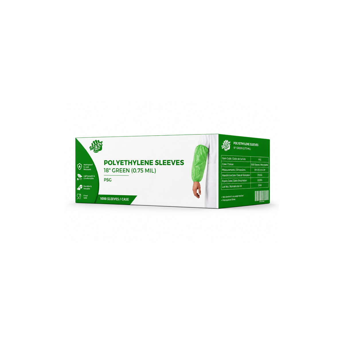 Safe-T Wear Green Poly Sleeves