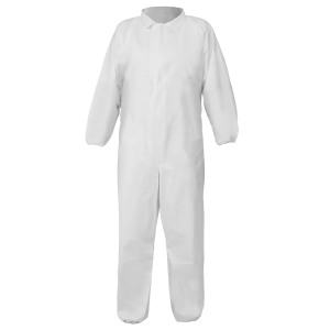 Safe-T Wear White Polypropylene Coverall Without Hood - AGMD Group