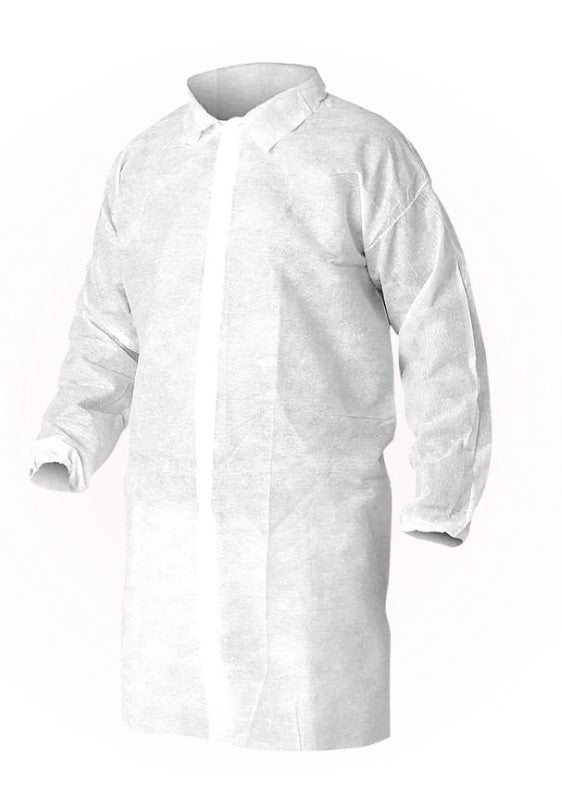 Safe-T Wear White Polypropylene Coverall Without Hood – Case of 25 (Individually Packed) - AGMD Group