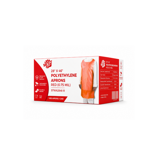 Safe-T Wear Red 0.75mil Poly Aprons