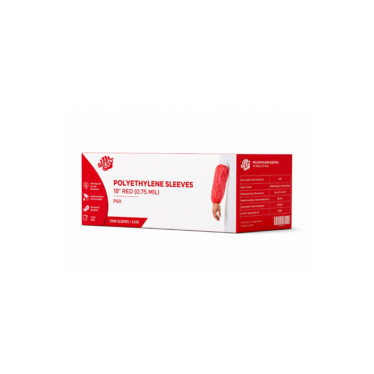 Safe-T Wear Red Poly Sleeves