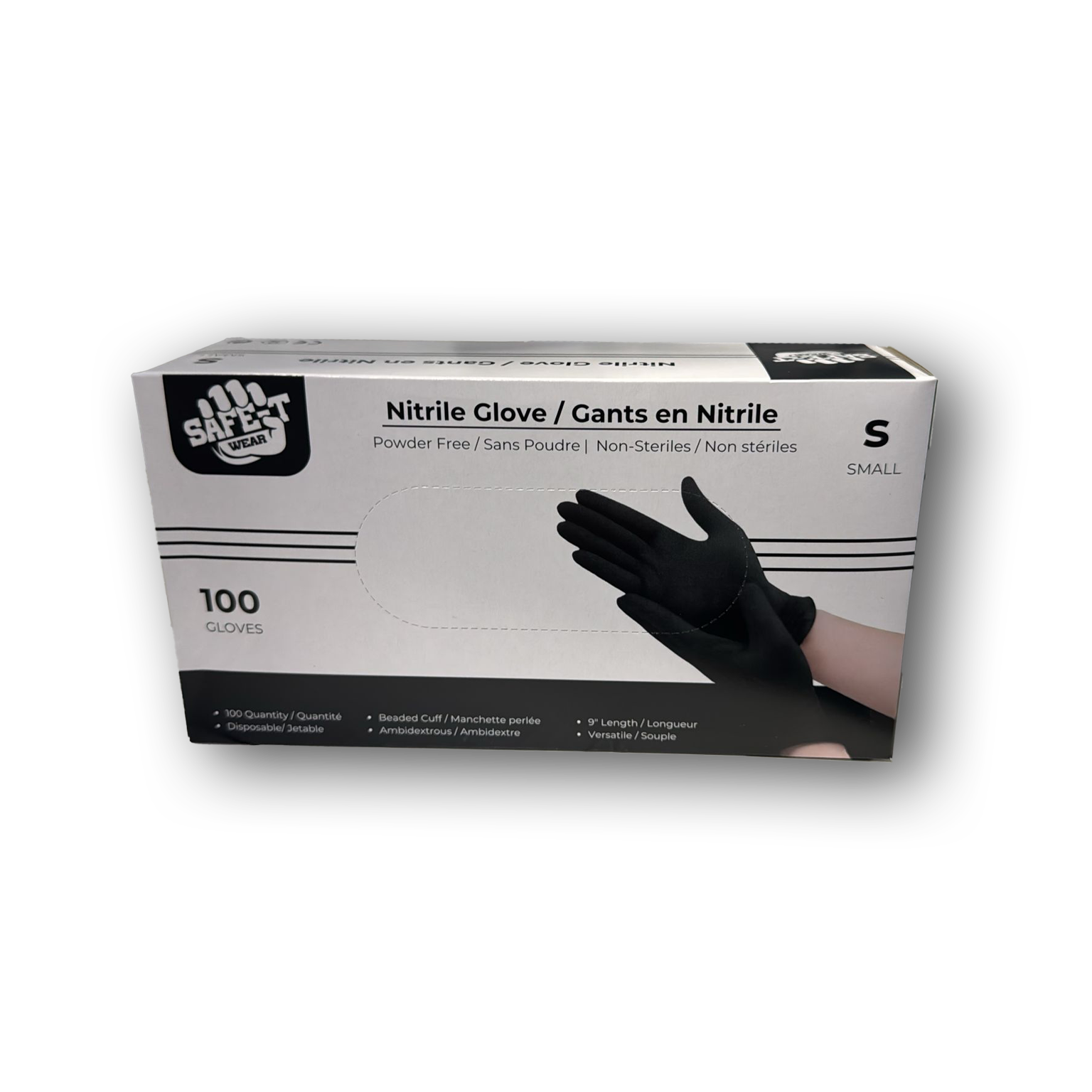 Safe-T Nitrile Gloves (5 Mil) (Black)