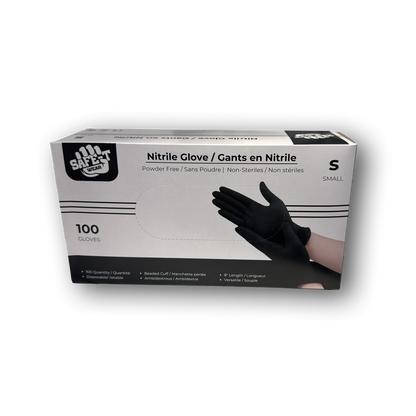 Safe-T Nitrile Gloves (5 Mil) (Black)