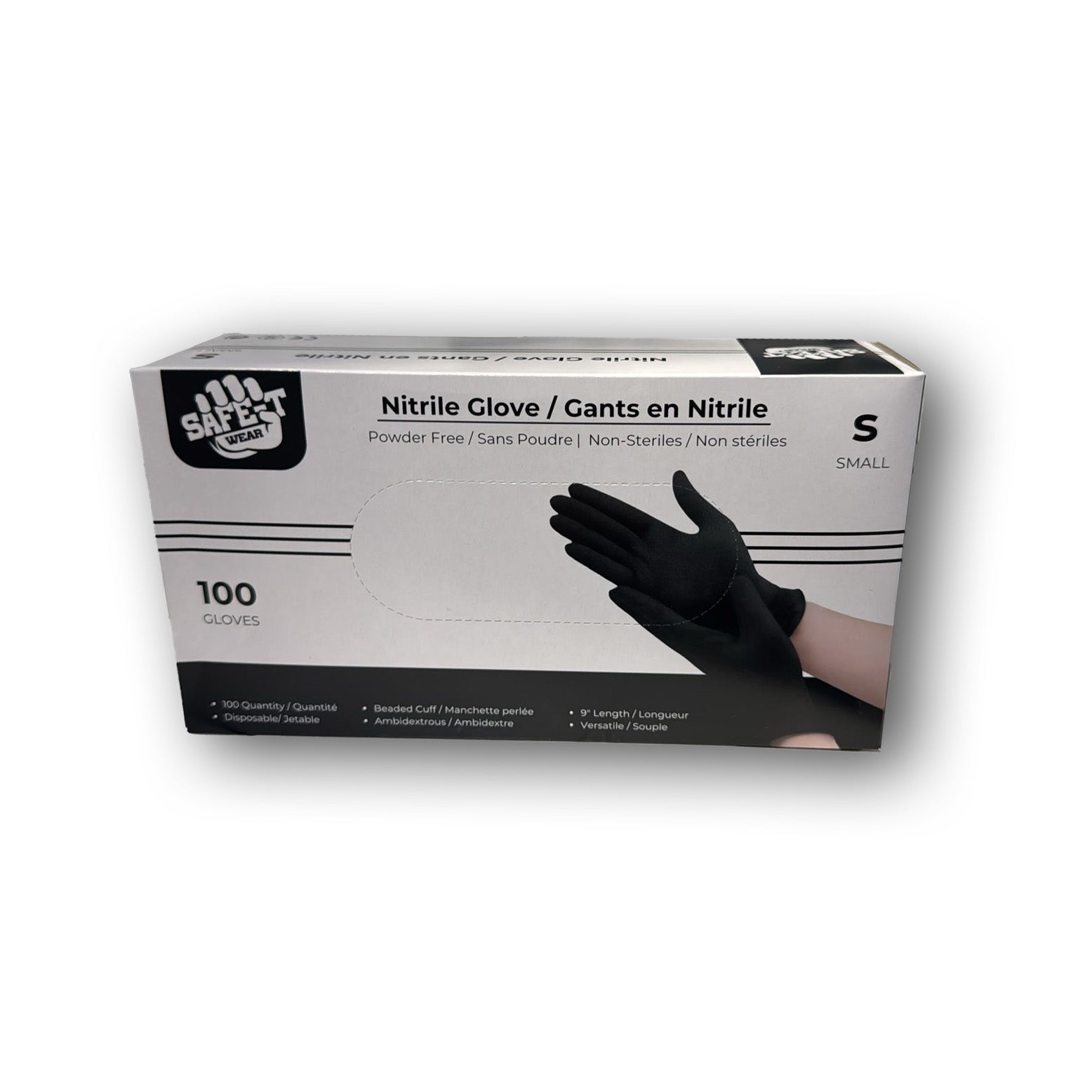 Safe-T Nitrile Gloves (5 Mil) (Black)
