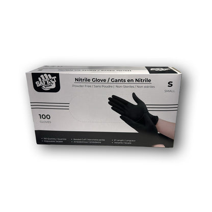 Safe-T Nitrile Gloves (5 Mil) (Black)
