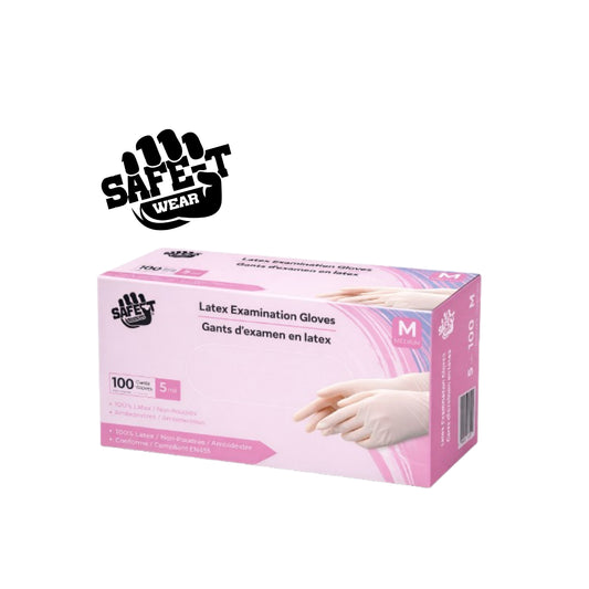 Safe-T Wear Latex Examination Gloves - AGMD Group