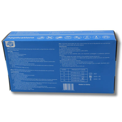 Safe-T Wear Blue Vinyl Gloves - Blue - AGMD Group