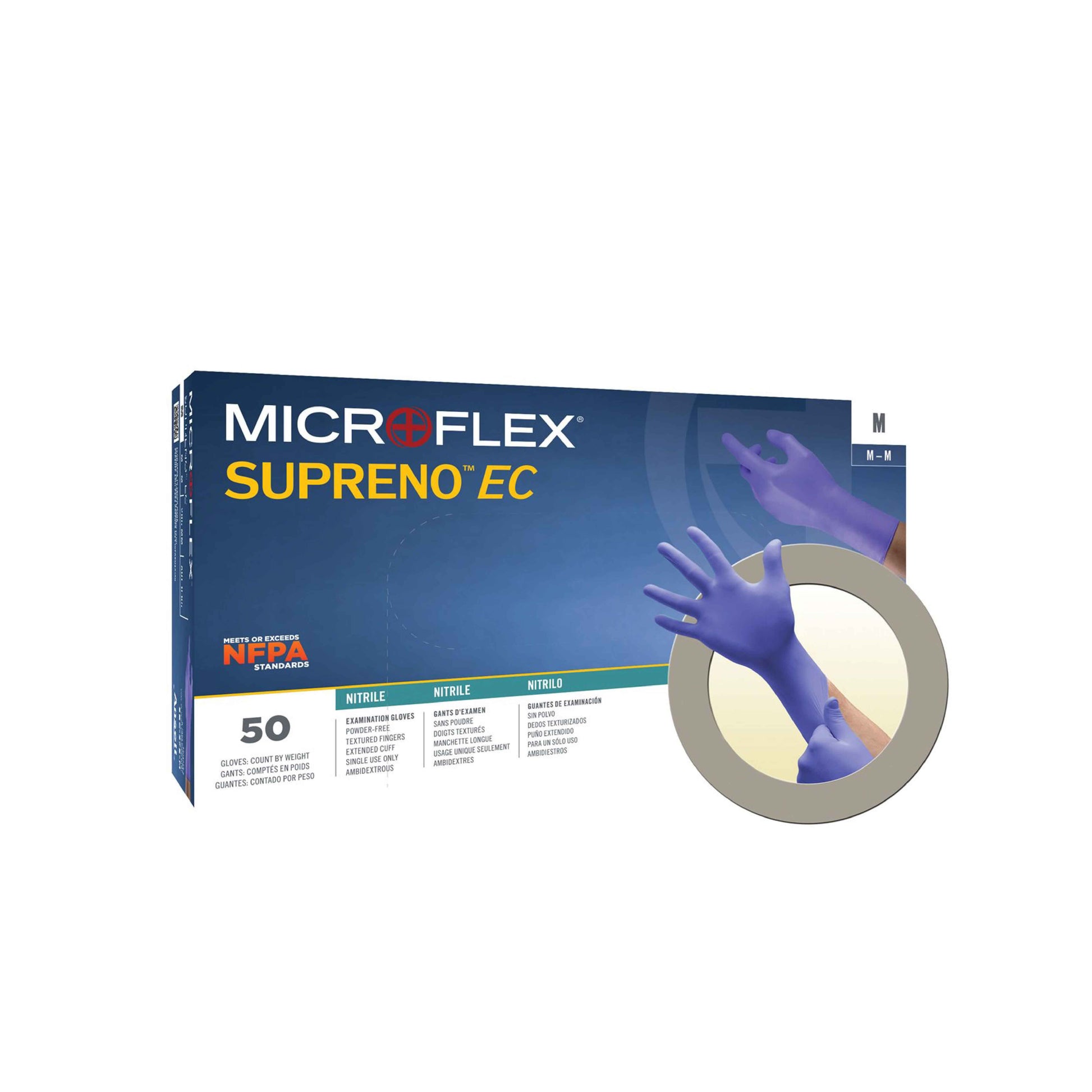 Ansell Microflex Supreno 8 mil Extended Cuff SEC-375 Nitrile Gloves - AGMD Group