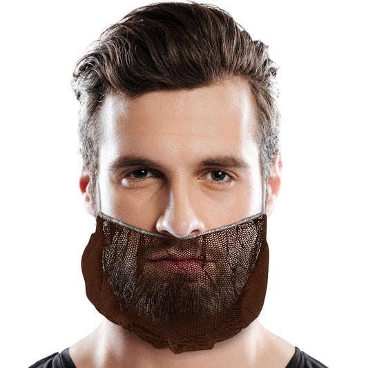 Safe-T Wear Nylon Beard Nets – Brown (18") - Case of 1000 Pcs - AGMD Group