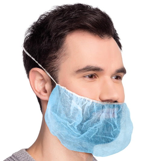 Safe-T Wear Beard Nets – Blue (18") - Case of 1000 Pcs - AGMD Group