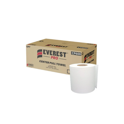 Everest Pro® 2-Ply White Center Pull Towel